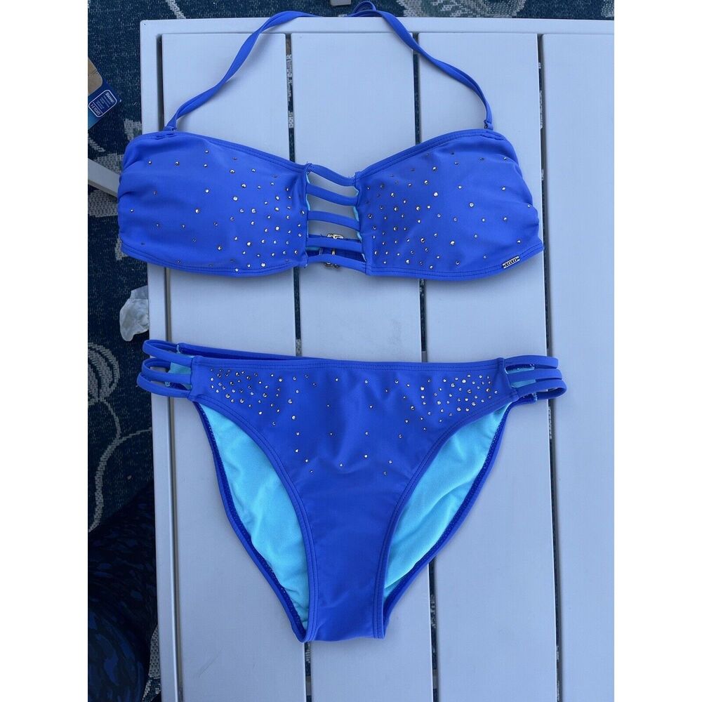 XOXO Diamond Studded Bikini - Size M - Purple